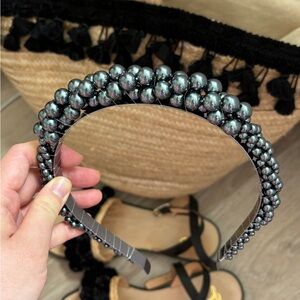 Anthropologie Pearl Cluster Crown Headband